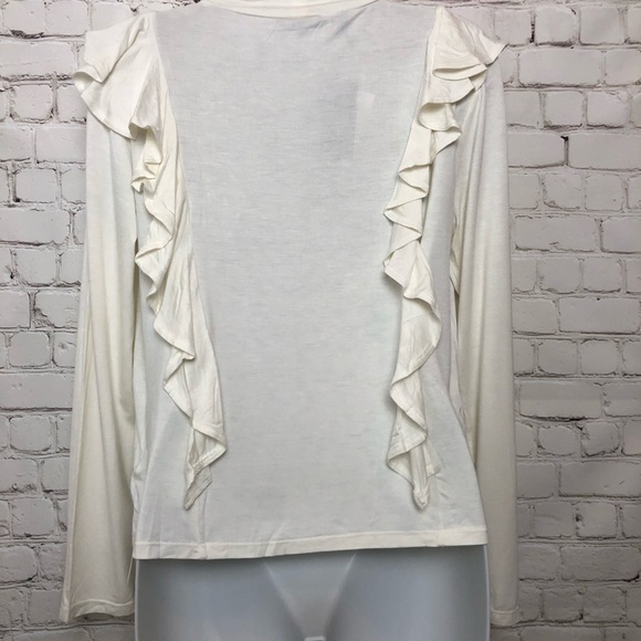 (NWT) Buffalo Ruffle Front Mock Neck Long Sleeve Top - Picture 6 of 7